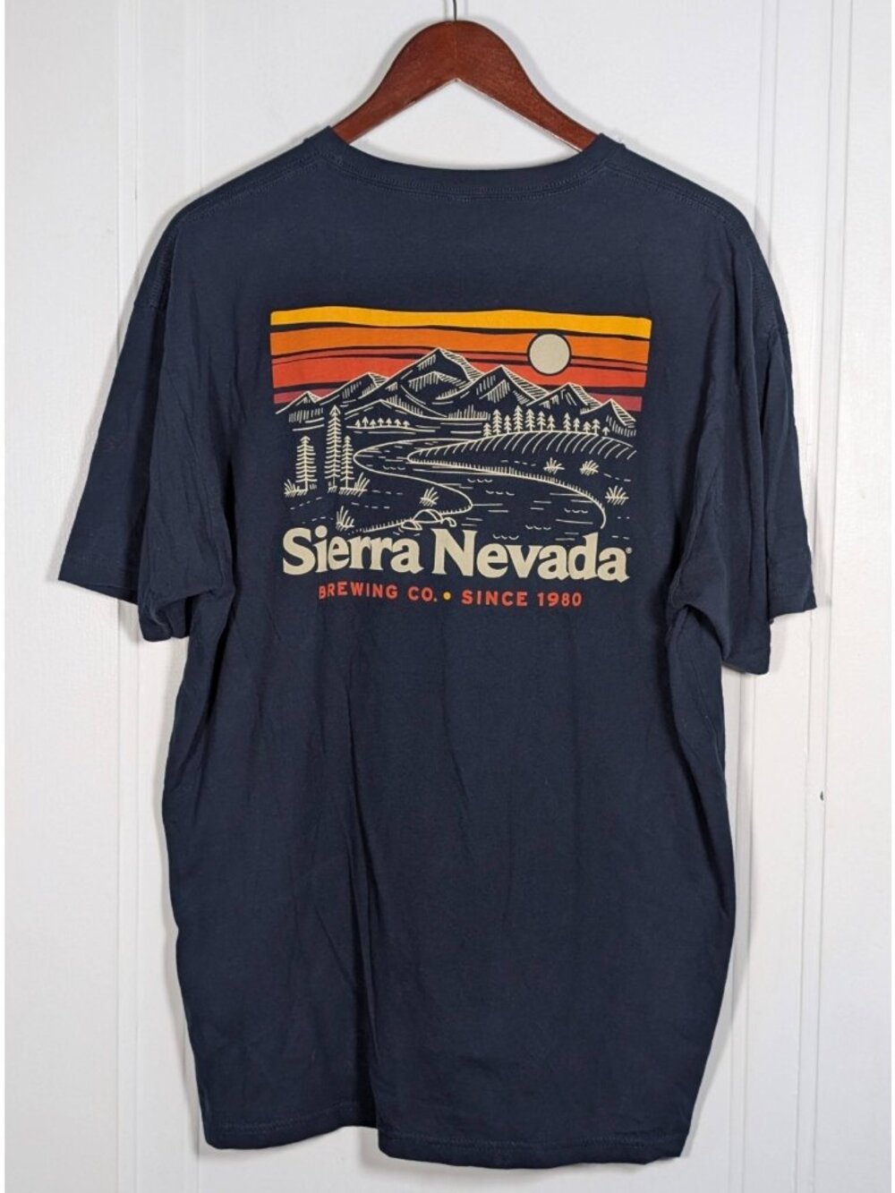 Sierra Nevada Brewing Co. T Shirt Mens Size 2XL Blue Tee Short Sleeve Beer